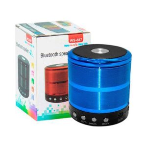 WS-887 5W Mini Bluetooth Speaker with Radio Blue